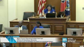 05/14/24 Metro Council Operating Budget Hearings: Office of Homeless Services