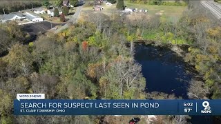 Butler County officials search for suspect who jumped into pond to flee deputies