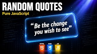 Random Quote Generator | HTML CSS JavaScript | No API | Silent Coding
