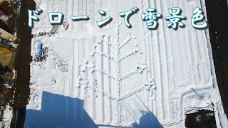 雪景色をドローンで　雪遊び②