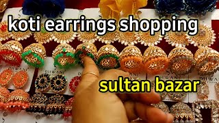 Koti shopping|earrings|street shopping in hyderabad