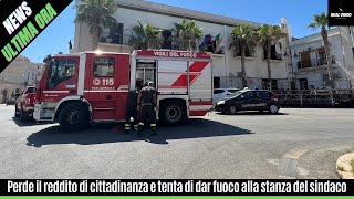 Perde il reddito di cittadinanza e tenta di dar fuoco alla stanza del sindaco di Terrasini