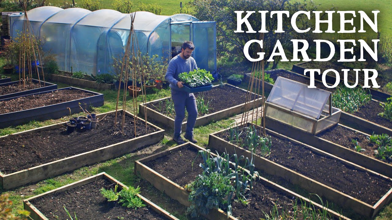April Tour Of My Raised Bed Vegetable Garden Youtube