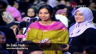 Alhamdulillah! Hindu woman accepts Islam - Dr Zakir Naik...