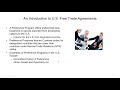 U S  Free Trade Agreements for Importers & Exporters