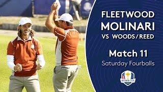 Molinari/Fleetwood vs Woods/Reed | Saturday Fourballs | 2018 Ryder Cup