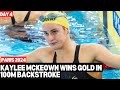 Kaylee McKeown Shatters Olympic Record in Epic 100m Backstroke Showdown! Kaylee McKeown Gold