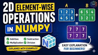 NumPy 2D Element-wise Operations Explained Simply | Python Tutorial