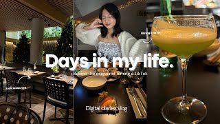 DAYS IN MY LIFE ‧₊˚🖇️✩ | Studying📚, sushi date💗🍣, baking 🍪 + Behind the scenes of filming my TikTok🎬