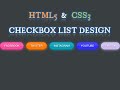 CSS Custom Checkbox List Design | Html CSS