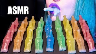 ASMR: NIK-L-NIPS WAX CANDY BOTTLES | Chewy Candy Drinks 🌈 ~ Relaxing Eating [No Talking|V]😻