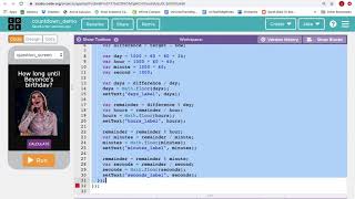 App Lab Finish a Countdown Clock Using the JavaScript Date Object