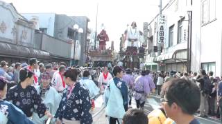 佐原の大祭 秋祭り2014　中日　山車１４台揃い曳き出発　北横宿の山車　香取街道　00153