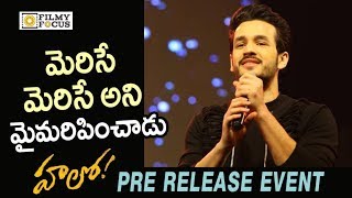 Akhil Best Song Performance on Hello Movie Songs @Pre Release Event - Filmyfocus.com