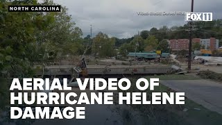 Aerial video: Hurricane Helene damage in Asheville and Charlotte, N.C.