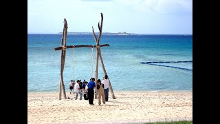 23年秋沖縄　伊江島　伊江ビーチからニャティヤ洞横ビーチへ