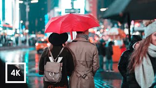 Walking in Heavy Rainstorm in NYC (Umbrella Rain Binaural Sounds For Sleep and Study) 4k ASMR