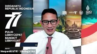 Video by the Minister of Tourism and Creative Economy of Indonesia, Dr. H. Sandiaga Salahuddin Uno