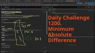 Leetcode Daily Challenge 1200. Minimum Absolute Difference #python #dsa