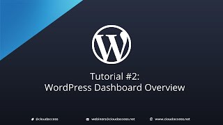 Tutorial #2: WordPress Dashboard Overview