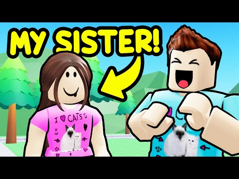 Playing Roblox With My Little Sister Youtube