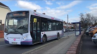 44917 First Solent ADL E200 Dart Departing Court Lane