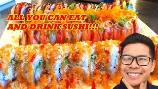 ALL YOU CAN EAT AND DRINK SUSHI ORANGE COUNTY, CALIFORNIA! FOOD VLOG