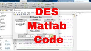Data Encryption Standard Matlab Code / DES Matlab Code