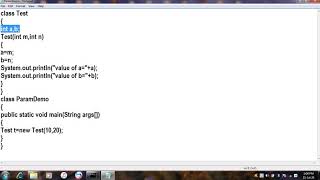 Parameterized Constructor Example in java in Telugu || JAVA in Telugu Lecture-15