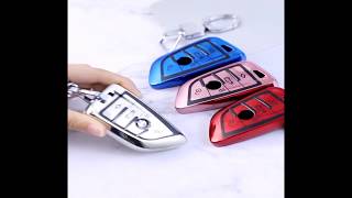 เคสกุญแจรีโมทรถยนต์ BMW Premium Grade (TPU Key Cover with Colorful PC Push button Guard)