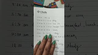 House wife study time table