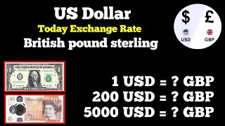 US dollar exchange rate british pound sterling today | what is the rate of dollar to pound