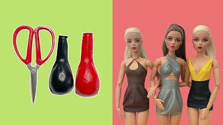 Making Doll Clothes With Balloons #16 | 3 DIY Fashion Dresses For Barbies No Sew No glue