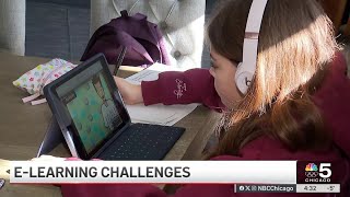Parents discuss pros and cons of e-learning as cold closes Chicago-area schools