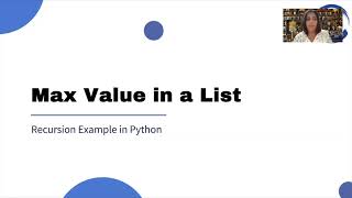 Max Value in a List using Recursion (in Python)