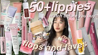 🎀 I have 50+ VIRAL lip products..LET’S RANK THEM (watch BEFORE you buy)♡ Rhode,