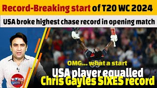USA player Equaled Chris Gayle’s Sixes Record | T20 World Cup 2024 starts with 2 big records