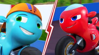 Ricky vs Dasher Race | Ricky Zoom ⚡Cartoons for Kids | Ultimate Rescue Motorbikes for Kids