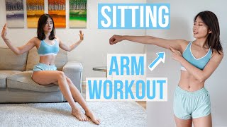 10 MIN SITTING ARM & SHOULDER WORKOUT (ON COUCH / BED WHILE WATCHING TV) ~ Emi
