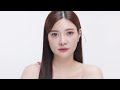 Young beautiful young Asian woman with healthy and fresh skin - Slow motion shot Close up face