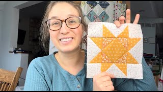 How to make a sawtooth star- 2023 Scrappy Sampler- Block 3