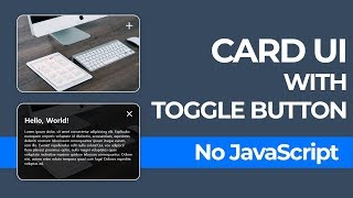 Photo Card UI With Toggle Button - No JS