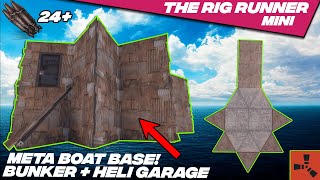 The Rig Runner MINI - NEW META 1x2 BUNKER BOAT BASE SOLO/DUO/TRIO (RUST BASE TUTORIAL)