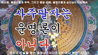 43회, 음양오행과 십간십이지의 해석에 대한 고찰, 개인들의 운명은 모두 개인의 의지와 노력에 달려있다.