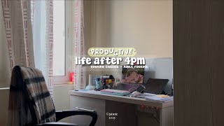 PRODUCTIVE study vlog 📚: evening (online) classes + coffee and night routine | life after 4pm ☻