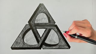 How to Draw the Impossible Triangle ! Optical Illusion Drawing Step By Step ! 3d Art On Paper