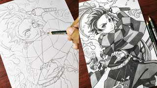 How to Draw "Tanjiro Kamado" [Kimetsu no Yaiba] | Anime Drawing Step by Step (Tutorial)