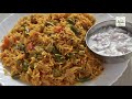 vegetable biryani veg biryani in pressure cooker lunch box recipe