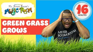 Green Grass Grows All Around Song for Kids with Mr. Boom Boom | Music Class for Kids