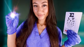 ASMR Relaxing Eye Exam Doctor Roleplay | Soft Spoken, Light Tests